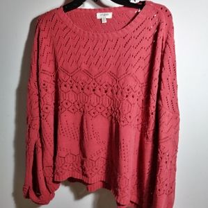 Umgee lightweight coral sweater size medium